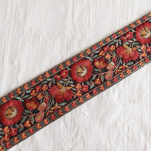 新品 振袖 シルク100% 鳥と花のデザイン