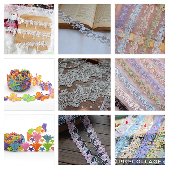 Creema限定 新春福袋2021 刺繍チュールレース レースマスク ハンドメイド 素材 アンティーク 花 セット 3枚目の画像