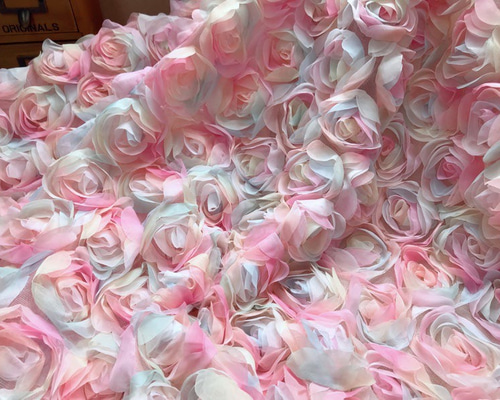 薔薇 花 レインボー ミルキーカラー メルヘン チュールレース 結婚式