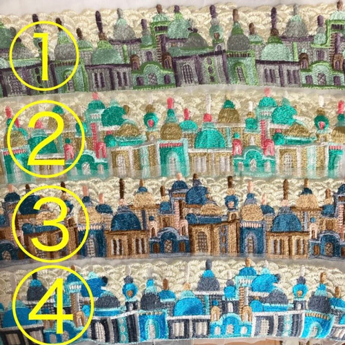 インド刺繍リボン タージマハル 城 チュールレース アジアン アラジン