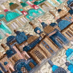 インド刺繍リボン タージマハル 城 チュールレース アジアン アラジン 宮殿 家 街並み 建物 北欧 エスニック レトロ 8枚目の画像