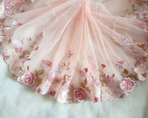 C6★ピンクラベンダー★チュール★お花✿刺繍レース★ハンドメイドマスク item-0527-01-02.jpg