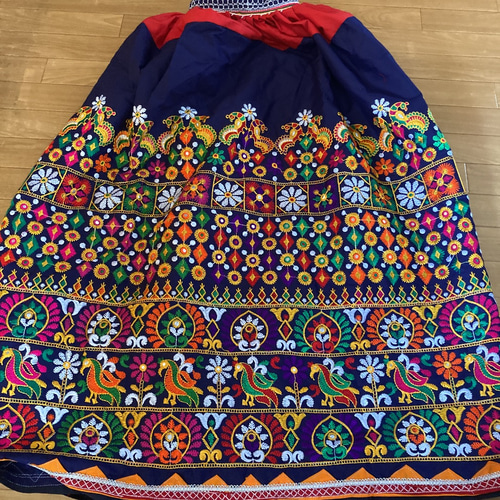 インド刺繍スカート ロングスカート エスニック アジアン ヴィンテージ