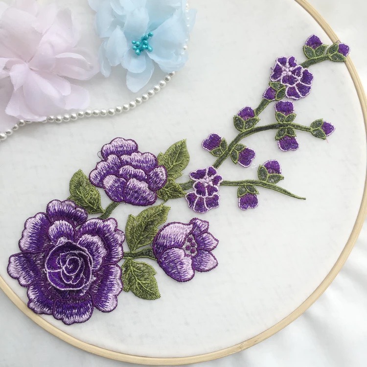 OZZON 薔薇刺繍ケープ（赤紫） OZZON 薔薇刺繍ケープ（赤紫）
