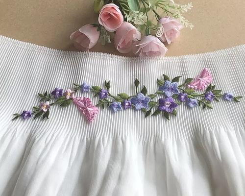 刺繍ワッペン アイロン 大きい 蝶 花 桔梗 和風 和柄 浴衣 着物