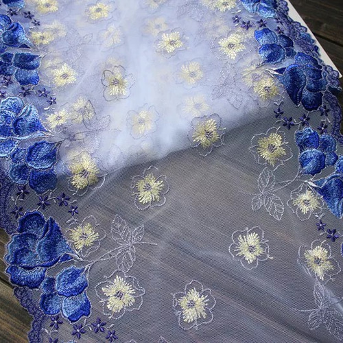 Amazon | 生地 布 70%綿 30%リネン レース 刺繍 生地 布 綿麻