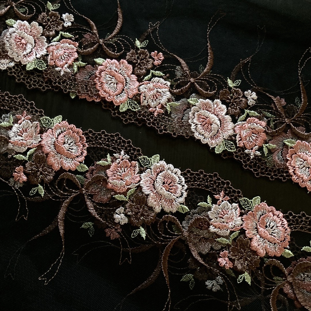 レース刺繍 変形コート アンゴラ ポンチョ 薔薇モチーフ 洋服屋