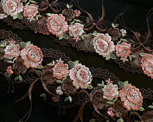 サテンリボン花刺繍ボックス　レース　フランスアンティーク　箱　メルスリー　金糸 メルスリー | Le petit atelier 22