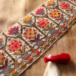 インド手刺繍 敷物 ラグ ミラーワーク パッチワーク ラリー