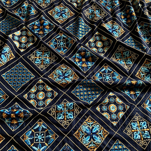 タイ 族　ブランケット ストール 刺繍　骨董　藍染 インディゴ　アンティーク IMG_4279.jpg