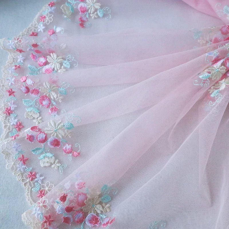 ノルマンディーレース バレンシエンヌと刺繍 の円形レース 28cm バレンシエンヌ刺繍 円形レース 28cm パリ発送】L2825 フランス