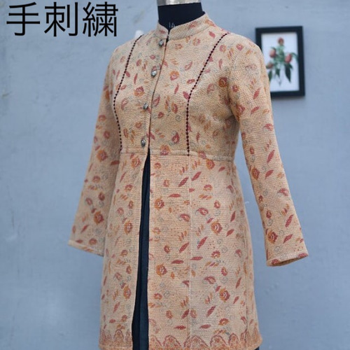 リバーシブル カンタ刺繍キルトコート リバーシブル カンタ刺繍キルトコート