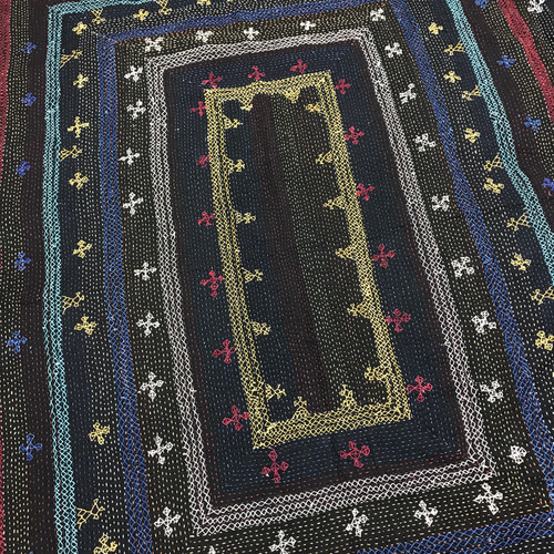 カンタ刺繍 刺し子 布 敷物 ラグ ベッドカバー ラリーキルト カンタ刺繍 刺し子 布 敷物 ラグ ベッドカバー ラリーキルト
