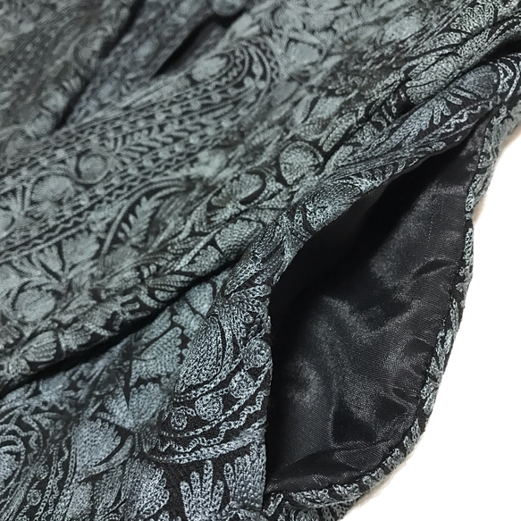 インド カシミール刺繍 コート 刺し子 ウール100% エスニック ヴィンテージ アウター ジャケット 手刺繍 グレー 8枚目の画像