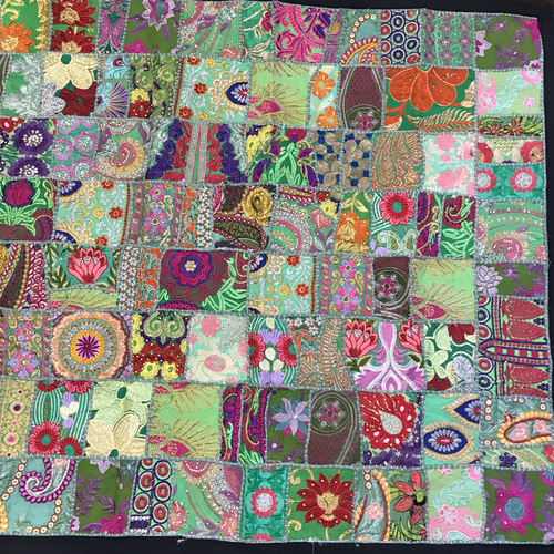 インド刺繍リボン パッチワーク 生地 はぎれ 布 キルト 花 