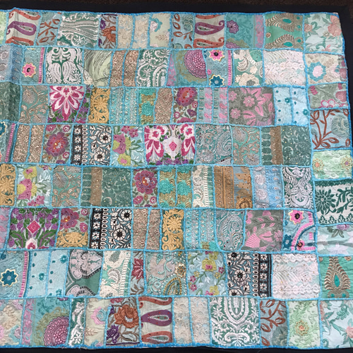 インド刺繍リボン パッチワーク 生地 はぎれ 布 キルトボタニカル 敷物