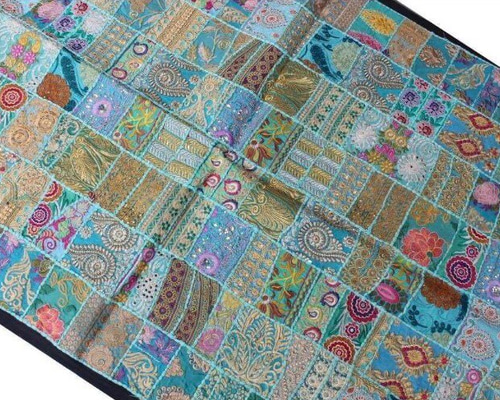 インド刺繍リボン パッチワーク 生地 はぎれ 布 花刺繍