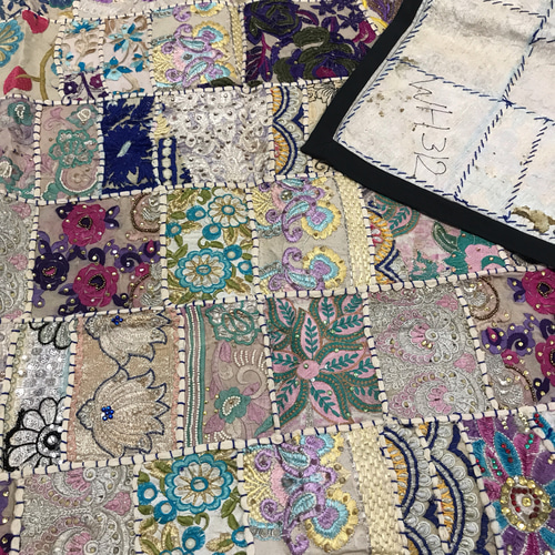 パッチワーク キルト タペストリー ハンドメイド 着物 花柄 着物 or 和