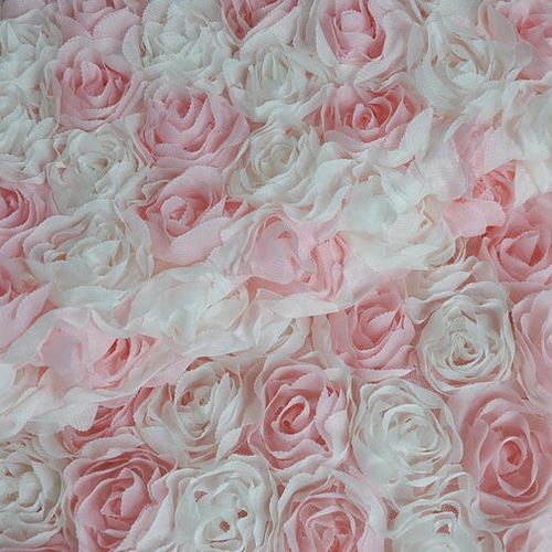 フランス アンティーク薔薇の花かご ウエディング用 チュールレース 立体の花びら フランス アンティーク薔薇の花かご ウエディング用 チュール
