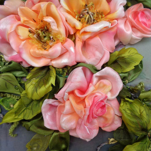 蚤の市　ヨーロッパ　アンティーク 東欧　手刺繍　壁掛け　鳥と花 蚤の市 ヨーロッパ アンティーク 東欧 手刺繍 壁掛け 鳥と花