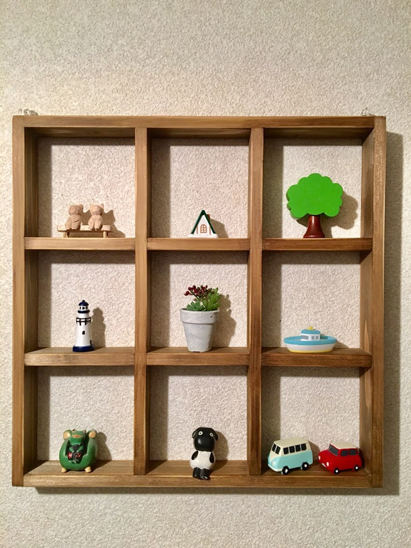 壁掛け格子ラック 40×40×4センチ 壁掛けラック・ウォール