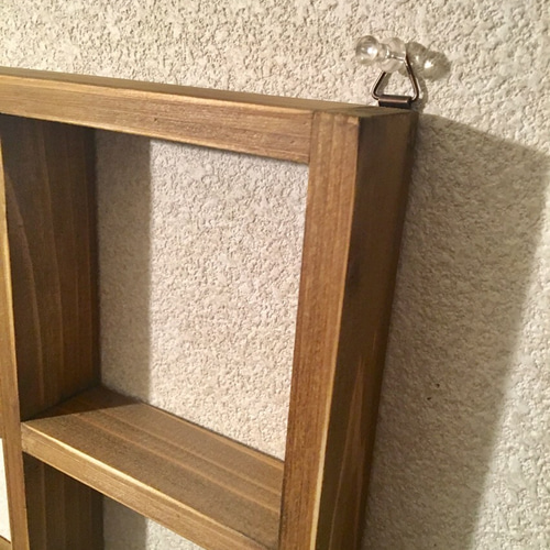 壁掛け格子ラック 40×40×4センチ 壁掛けラック・ウォールシェルフ