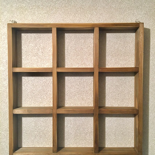 壁掛け格子ラック 40×40×4センチ 壁掛けラック・ウォール
