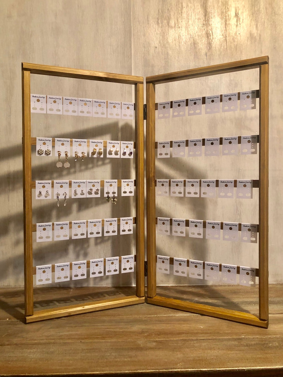 ピアス、イヤリング、展示、販売用アクセサリースタンド 50×(25×2 