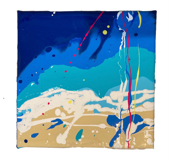 海の絵画⚫︎アートパネル・絵画・夏・抽象画・アクリル画