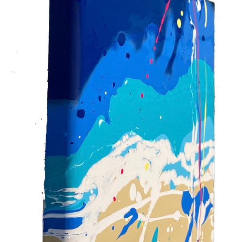 海の絵画⚫︎アートパネル・絵画・夏・抽象画・アクリル画・爽やか