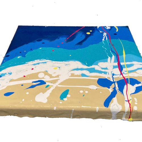 海の絵画⚫︎アートパネル・絵画・夏・抽象画・アクリル画・爽やか