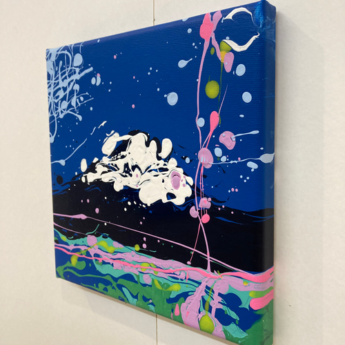 富士山の絵⚫︎運気アップ・アクリル画・現代アート・アートパネル 