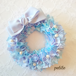 リボンリース・グレーブルー リース petite ribbon 通販 13362057