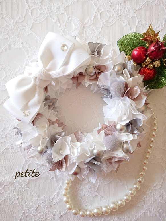 リボンリース・Christmas wreath 1枚目の画像