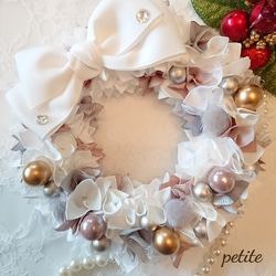 【Creema限定】リボンリース・Christmas wreath 1枚目の画像