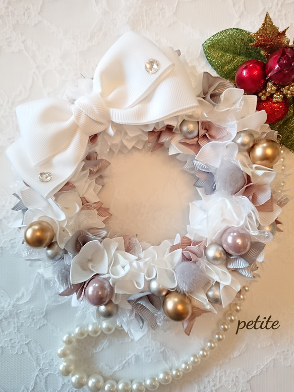 【Creema限定】リボンリース・Christmas wreath 1枚目の画像