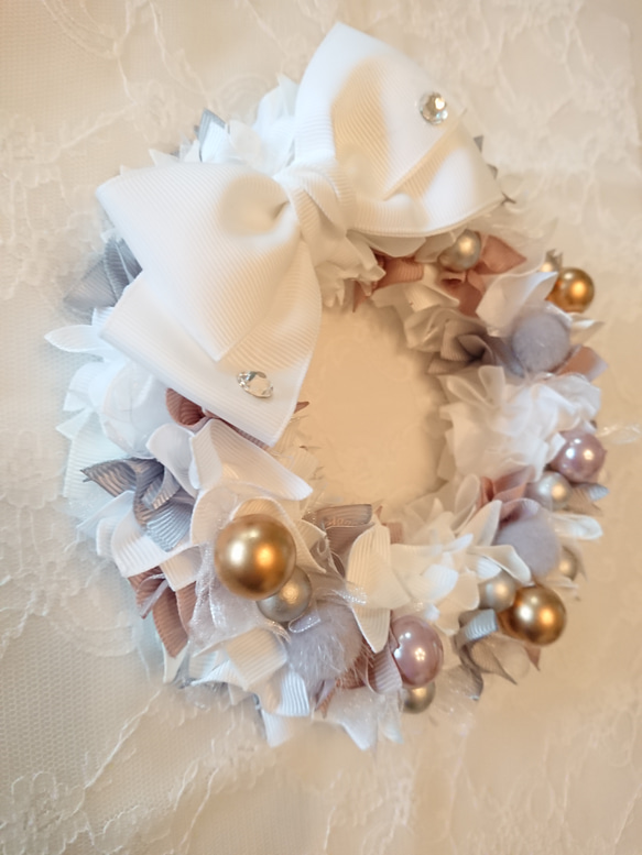 【Creema限定】リボンリース・Christmas wreath 2枚目の画像