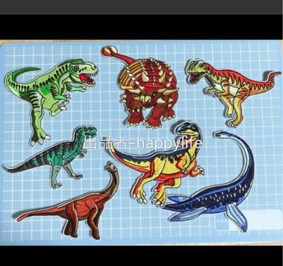 14枚入恐竜アイロンワッペンまとめ 2枚目の画像