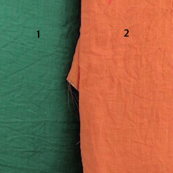 『受注生産』選べるカラー秋色リネンの2wayギャザーワンピース・ポケット付き 6枚目の画像