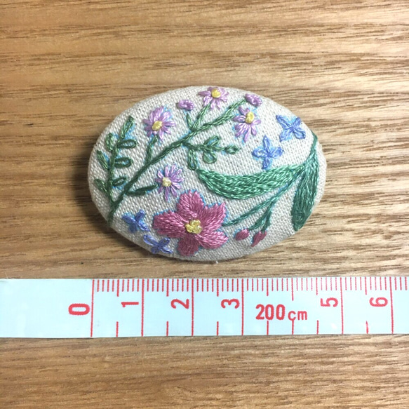 ◆パステルカラーお花刺繍ブローチ◆ 5枚目の画像