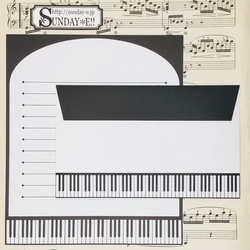 ピアノレターセット　定形郵便サイズ 1枚目の画像