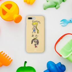 [iPhone] 子供の絵、メッセージカスタムスマホケース [マットケース(ツヤなし)] 6枚目の画像