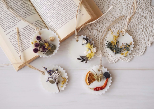 香りが選べる☆アロマワックスサシェ☆デザインお任せ3点セット