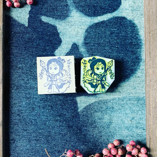 はんこ ハンコ かわいい イラスト キャラクター 神さまはんこ 消しゴム