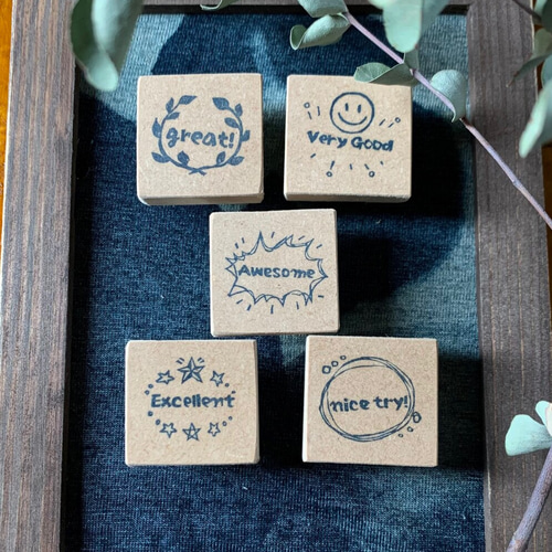 英語 イングリッシュ English 評価 消しゴムはんこ スタンプ セット