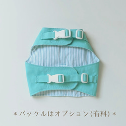 Dカン付 リボンハーネス(mint green×white) 4枚目の画像