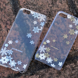 雪の結晶 iPhone5/5ｓ/SE/6/6ｓ/7/8専用　ハードクリアケース 1枚目の画像