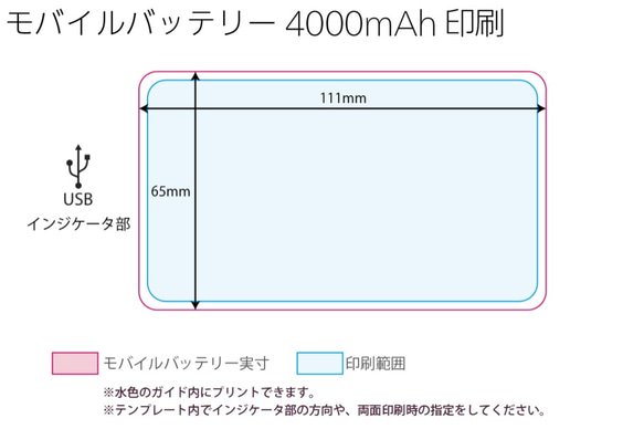 選べるデザイン　4000mAhモバイルバッテリー 3枚目の画像