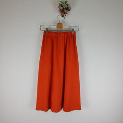 着物リメイク 送料無料 橙色の元気スカート 5枚目の画像