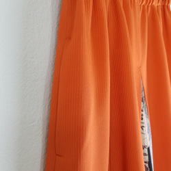 着物リメイク 送料無料 橙色の元気スカート 13枚目の画像